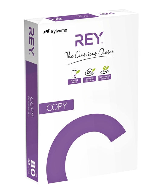 Kopieren Sie Papier Rey Kopie A4 80GR White 500vel | 5 Stücke