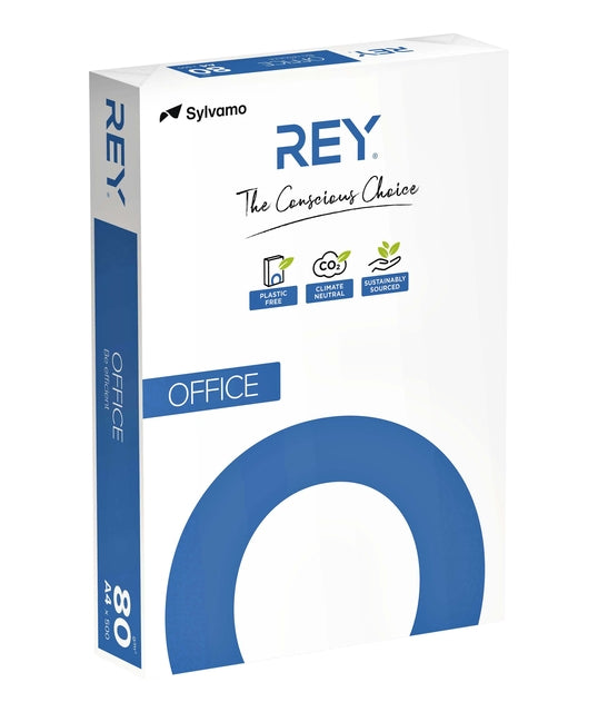 Kopieren Sie Papier Rey Office A4 80GR White 500vel | 5 Stücke
