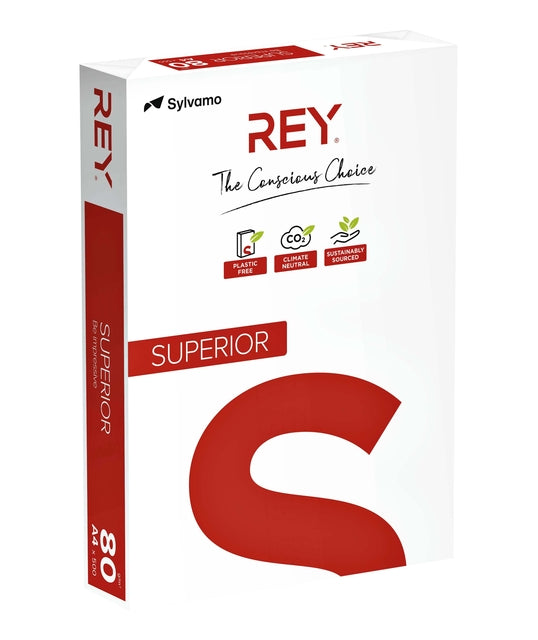 Kopieren Sie Papier Rey Superior A4 80GR White 500vel | 5 Stücke