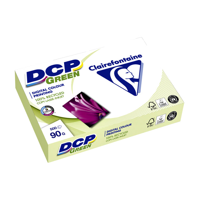 Laserpapier Clairefontaine DCP Green A4 90gr Weiß 500vel | 5 Stücke