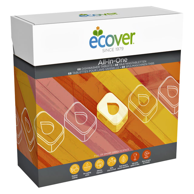 Spülmaschinen -Tabletten ecover alle in einem 68 -piezen