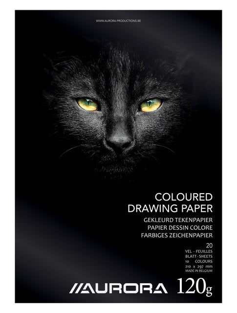Zeichnen des Blocks Aurora A4 20V 120gr Colored Zeichenpapier
