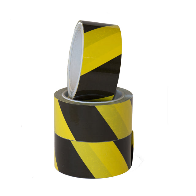 Warnband Izzy 50mmx66m schwarz/gelb | 3 Stück