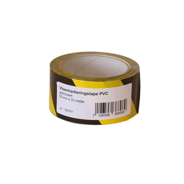 Bodenmarkierungsband Izzy 50 mmx33m schwarz/gelb