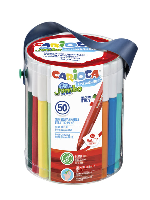 Filzstift Carioca Jumbo Maxi sortiert 50 Stück | Set mit 50 Stück