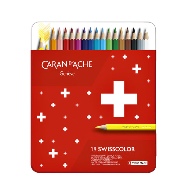 Farbige Stifte Caran dAche Swisscolor 18pieces Arsch