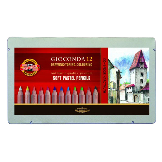 Pastellstift Koh-i-Noor Gioconda 12 sortiert | Dose mit 12 Stück