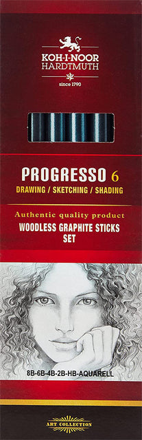 Graphit Pen Koh-i-noor Progresso 8915 HB 8B + Aqua