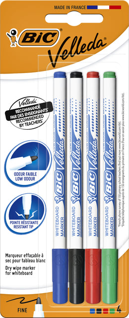 Filz -Tip Pen BIC 1721 Whiteboard etwa 1,5 mm Blasen zu 4 Sorti -Teilen