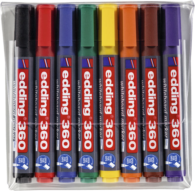Filztip Edding 360 Whiteboard Runde 1,5-3 mm Set auf 8 Farben