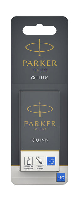 Tintenmuster Parker Quink Waschbar Blau