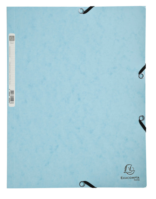 Elastomap Exacompta Aquarell A4 3 Ventile 400gr Glosskarton Blue | 5 Stücke