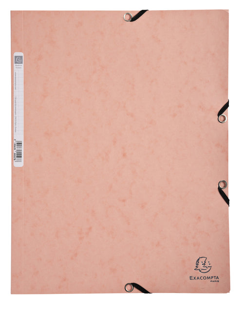 Elastomap Exacompta Aquarel A4 3 Valves 400gr Glosskarton Pink | 5 pièces
