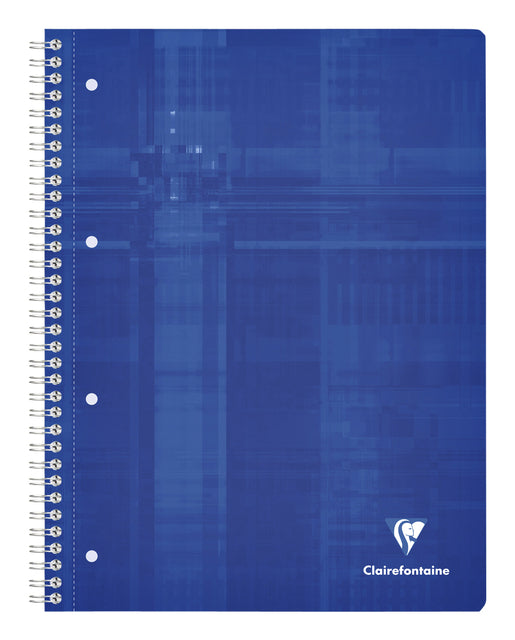 CollegeBlok Clairefontaine Studium A4+ 4-Gats 80 PLZ Fenster 5x5mm Assorti