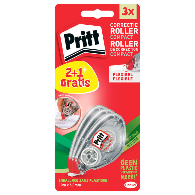 Korrektur Moller Pritt Compact Flex 6 mm x 10 m Blister 2+1 kostenlos | 10 Stück