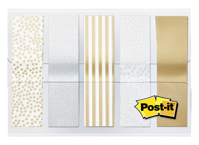 INDEXTABS 3M Post-It 684 12mmx43mm Metallic Motiv Gold Silber | 5760 Stück