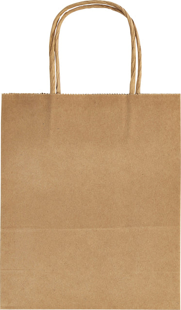 Papiertüten mit 125 g/m² 18x21x8cm Kraft natürlicher Set von 20 Teilen