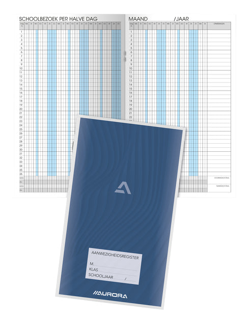 Anwesenheitsregister Aurora 155x260mm 28Blz Dutch -Speaking