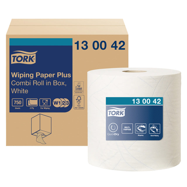 Reinigungspaste Tork Wiping Plus Combi W1/2/3 130042 | Rollen Sie ein 1 Stück