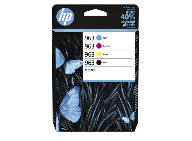 Tintenpatrone HP 6ZC70AE 963 Schwarz + 3 Farben