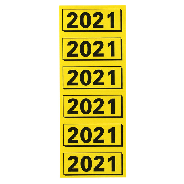 Back -Etikett Elba 2021 Yellow mit schwarzem Druck