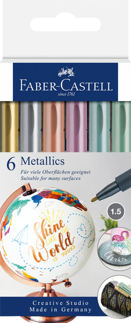 Filz -Pen Faber Castell Metallic Assorti | 70 Stück