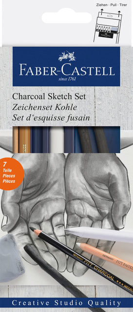 Holzkohle Faber-Castell Set 7-Stück | 66 Stücke