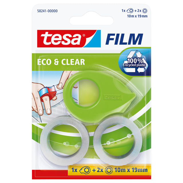 Packband Tesa 58241 Eco & Clear 19mmx10m Minispender