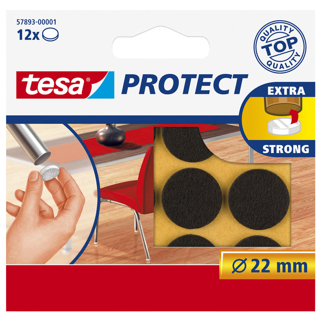 Schutzgefühl Tesa Anti -Gras 57893 22 mm rund braun