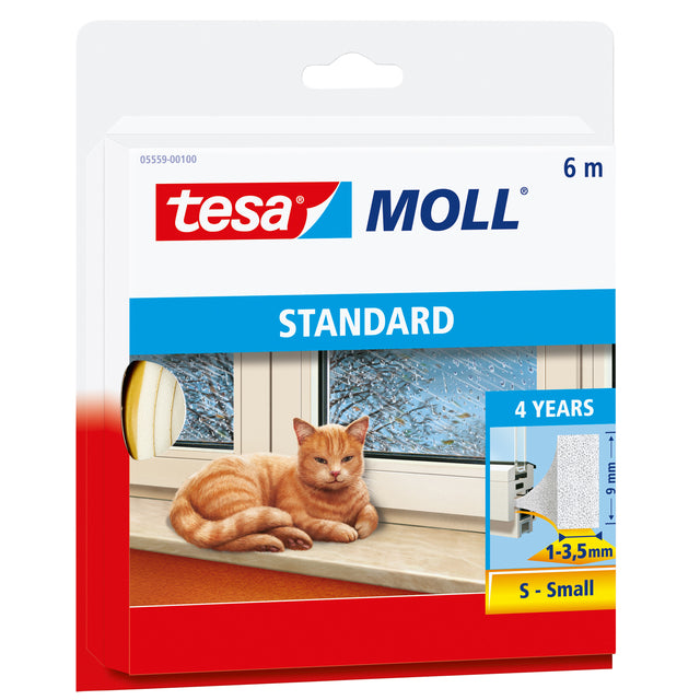 Tourstreifen Tesa Moll 05559 I Profil 9mmx6m Weiß | 10 Stück