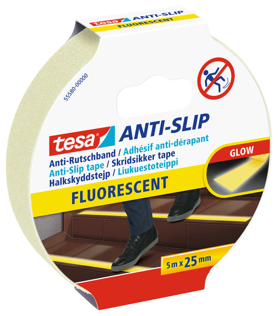 Antisliptape Tesa 55580 25mmx5m Fluoreszenz