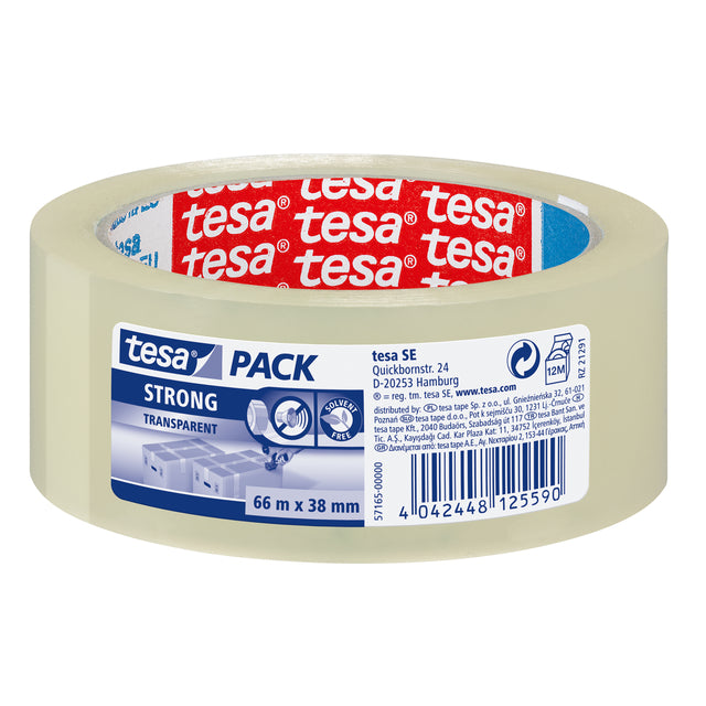Verpackungsband Tesa 57165 stark 38 mmx66m transparent