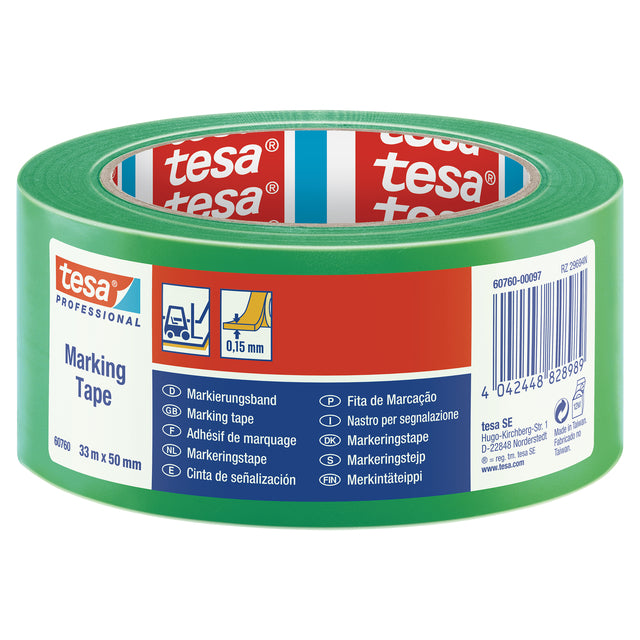 Markierungsband Tesa 60760 PVC 50 mmx33m Grün | 6 Stück