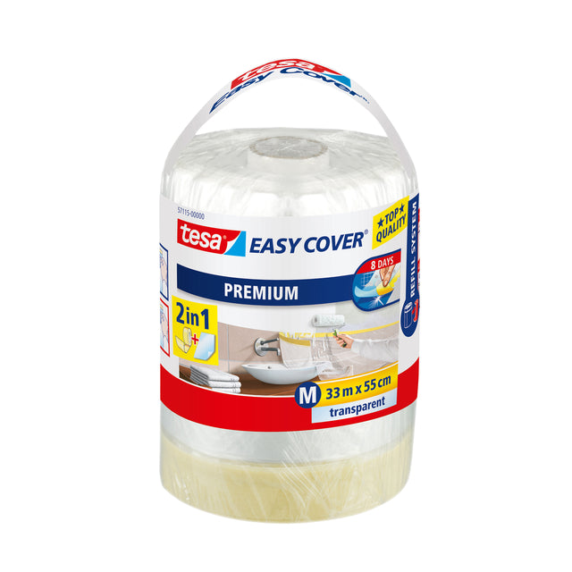 Abdeckfolie Tesa 57115 Easy Cover Navolling 55cmx33m | 6 Stück