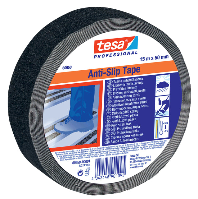 Antisliptape Tesa 60950 50 mmx15m schwarz