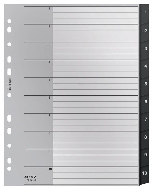 Leitz Recycle A4 11-Gaats 1-10 Extra breites PP-Tab