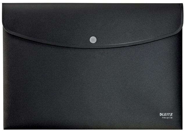 Enveloptas Leitz Recycle A4 mit Pressebutter PP Black | 10 Stück