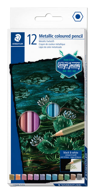 Staedtler Metallic-Buntstifte 12 Stück | Set mit 12 Stück