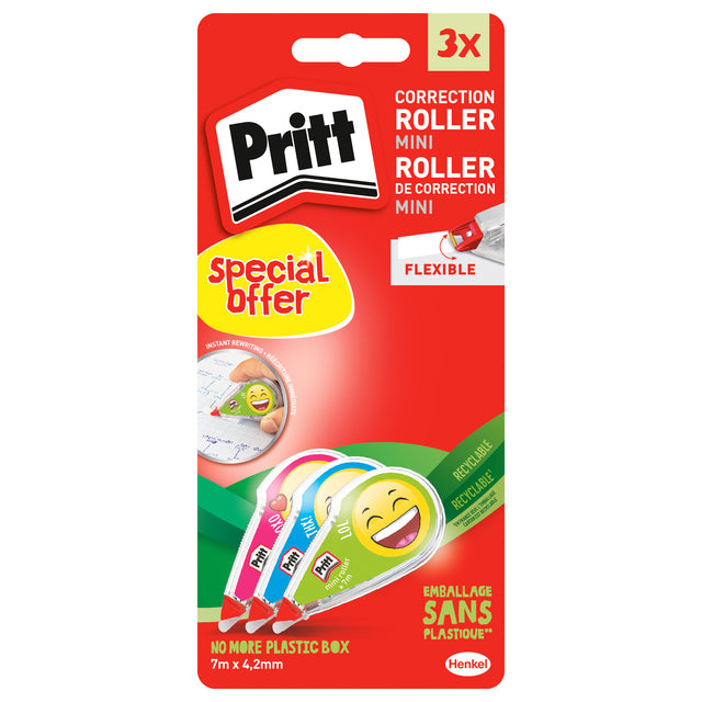Pritt Korrektur Moller Mini Flex 4,2mmx7m Emoji Blister 2+1 frei