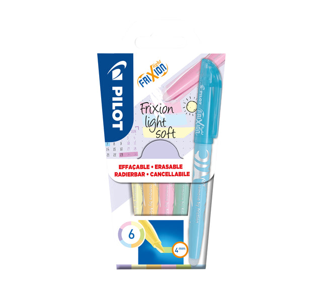 Markierungsmarker Pilotfrixion weicher Set von 6 Farben