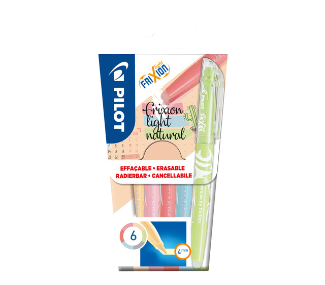 Marquage de marqueur pilote Frixion Naturel Set de 6 couleurs