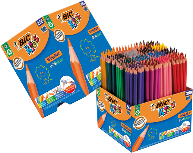 Farbige Stifte Bic Kids Evolution Schoolbox 288 Stück Assorti | 200 Stück