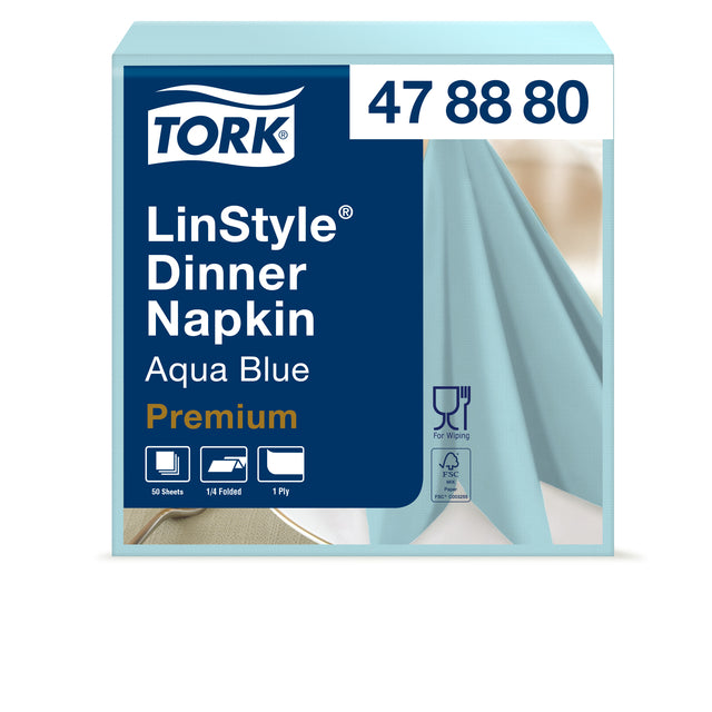 Dinnerfiets Linstyle® 1/4-fach 1-Layer 50st Aquaflauw 478880 | 240 Stücke