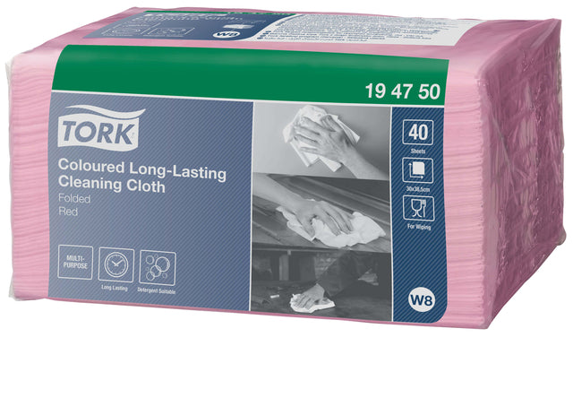 Reininging -Stoff -Tork Langlebig W8 Multifunktional verschiedene Farben 194750 | 8 Stücke