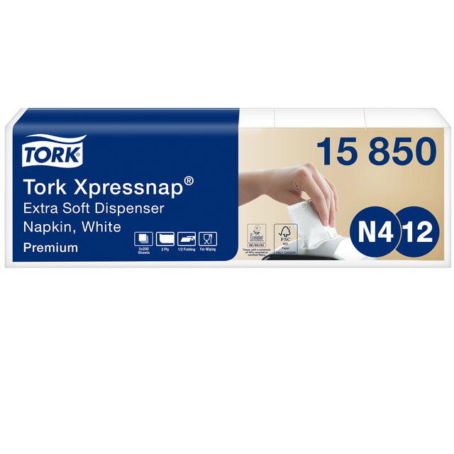 Servietten Tork Expressnap N4 Extra Soft Premium 1/2 falt 2-layer wi ..