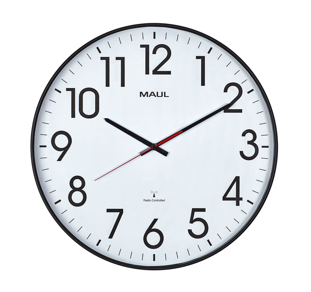 Wanduhr Maul Climb RC Ø47X5,5 cm Plastik Schwarz/Weiß