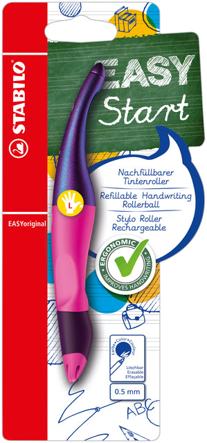 Rollerpen Stabilo Easyoriginal Linkshanded Magenta Holography Edition Blister | 3 Stück