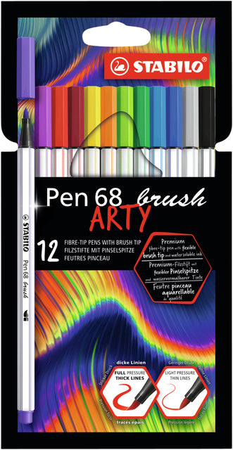 Pinselstabilo Arty Pen 68 Penny auf 12 Farben
