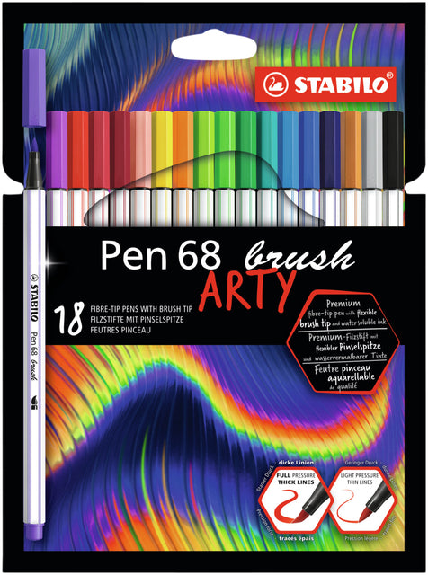 Pinselstabilo Arty Pen 68 Penny bei 18 Farben | 6 Stück