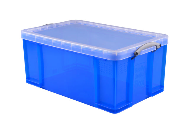 Aufbewahrungsbox ru 64ltr 710x440x310mm transp blau | Schrumpfen Sie ein Stück